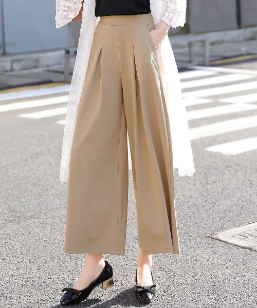 DAY CLOSET（デイ クローゼット）の「スカーチョ きれいめシルエット 十分丈ワイドパンツ（その他パンツ・レディース・ブラック/ベージュ/ネイビー/グレー/チャコール/ライトベージュ/ダークブルー/ブラウン/モスグリーン/ダークブラウン・ONE SIZE）」の19枚目の写真