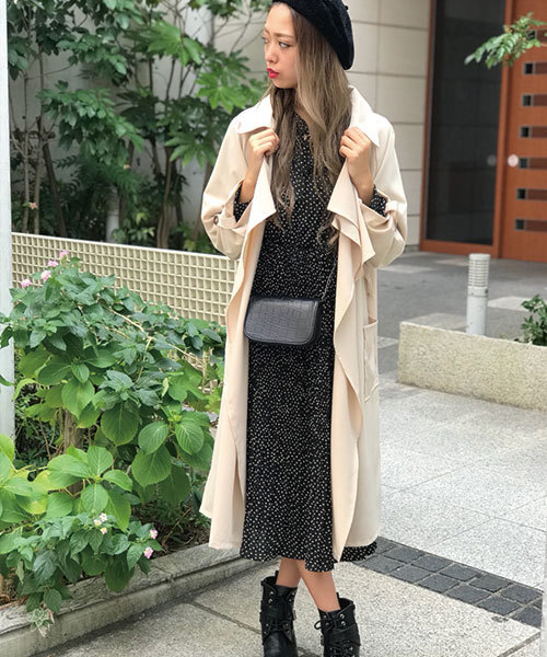 SPIGA（スピーガ）の「ﾎﾞｳﾀｲﾄﾞｯﾄﾛﾝｸﾞﾜﾝﾋﾟｰｽ（ワンピース・レディース・ホワイト/ブラック/レッド・FREE）」の3枚目の写真