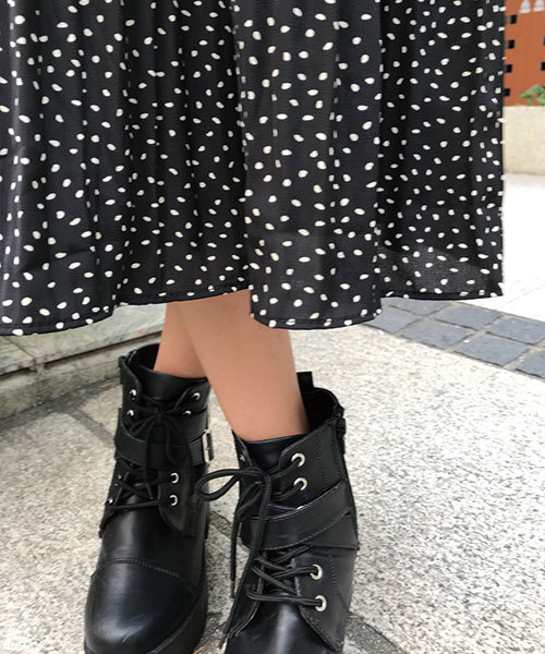 SPIGA（スピーガ）の「ﾎﾞｳﾀｲﾄﾞｯﾄﾛﾝｸﾞﾜﾝﾋﾟｰｽ（ワンピース・レディース・ホワイト/ブラック/レッド・FREE）」の6枚目の写真