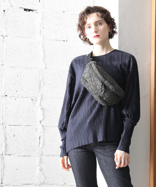 knock through abstraction（ノックスルーアブストラクション）の「【knock through abstraction/ノックスルーアブストラクション】X-filament body bag/クロスフィラメントボディバッグ（ボディバッグ/ウエストポーチ・レディース・ブルー系その他/ブラック/ブラック系その他・FREE）」の12枚目の写真