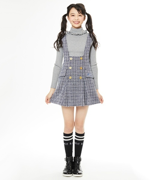 By Loveit バイラビット の ツイードジャンパースカート ジャンパースカート Wear By Loveit バイラビット の ツイードジャンパースカート ジャンパースカート Wear