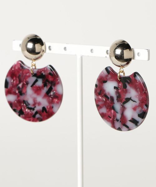 tone（トーン）の「【Blanche Neige】円欠けモチーフのピアス（ピアス（両耳用）・レディース・ライトブルー/ベージュ/ブラウン/ピンク/イエロー/ブルー/その他/クリア/マスタード/ブラウン系その他/オレンジ/グリーン系その他/ブルー系その他/ピンク系その他/シルバー系その他/ブラウン系その他2/ブラウン系その他3/パープル/ホワイト系その他・FREE）」の11枚目の写真