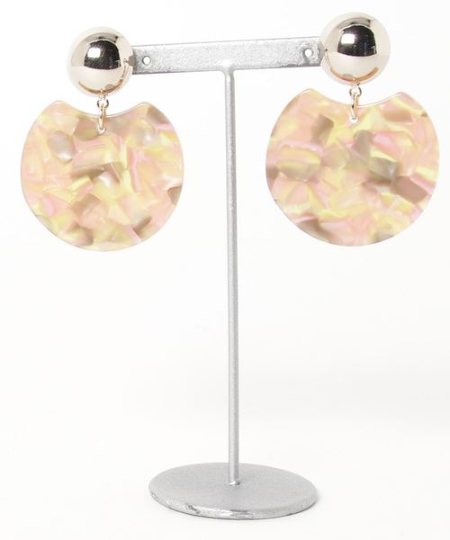 tone（トーン）の「【Blanche Neige】円欠けモチーフのピアス（ピアス（両耳用）・レディース・ライトブルー/ベージュ/ブラウン/ピンク/イエロー/ブルー/その他/クリア/マスタード/ブラウン系その他/オレンジ/グリーン系その他/ブルー系その他/ピンク系その他/シルバー系その他/ブラウン系その他2/ブラウン系その他3/パープル/ホワイト系その他・FREE）」の15枚目の写真