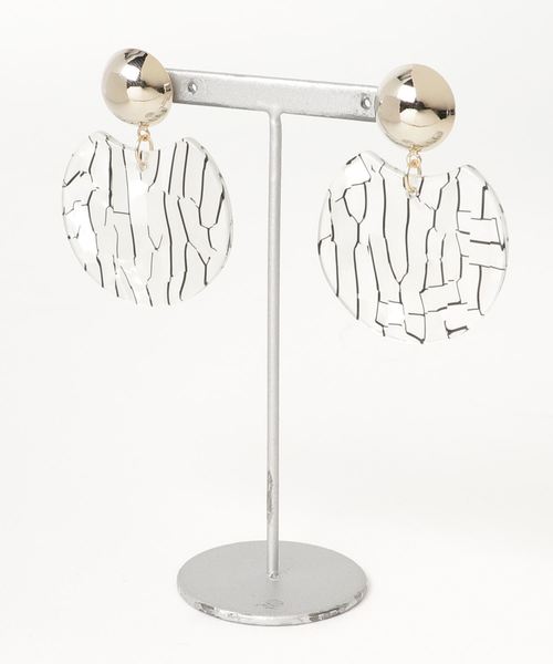 tone（トーン）の「【Blanche Neige】円欠けモチーフのピアス（ピアス（両耳用）・レディース・ライトブルー/ベージュ/ブラウン/ピンク/イエロー/ブルー/その他/クリア/マスタード/ブラウン系その他/オレンジ/グリーン系その他/ブルー系その他/ピンク系その他/シルバー系その他/ブラウン系その他2/ブラウン系その他3/パープル/ホワイト系その他・FREE）」の19枚目の写真