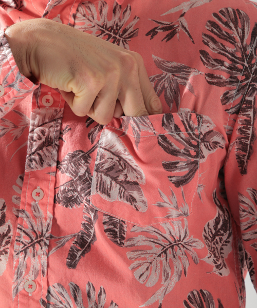 BAYFLOW(ベイフロー)の「コットンヒラオリソウガラシャツ/LS(シャツ/ブラウス・メンズ・レッド/ブルー・SMALL/MEDIUM/LARGE)」の16枚目の写真