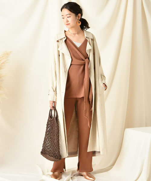 DouDou(ドゥドゥ)の「ワッフルイージー(その他パンツ・レディース・ブラウン/ベージュ/ライトグリーン・FREE)」の21枚目の写真