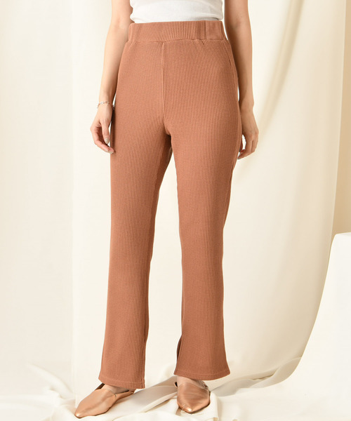 DouDou(ドゥドゥ)の「ワッフルイージー(その他パンツ・レディース・ブラウン/ベージュ/ライトグリーン・FREE)」の11枚目の写真