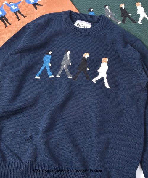 The Beatles(ザビートルズ)の「SU: BEATLES コットン クルーネック ニット ■(ニット/セーター・メンズ・チャコールグレー/グレー系その他/グリーン/グリーン系その他/ネイビー/ブルー系その他/ブルー/キャメル・S/M/L/XL)」の5枚目の写真