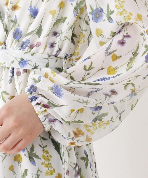 ☆【I AM MARI】☆ベイズリー花柄 カシュクール ワンピー.ス☆ I AM MARI】ベイズリー花柄 カシュクール リボン ワンピース