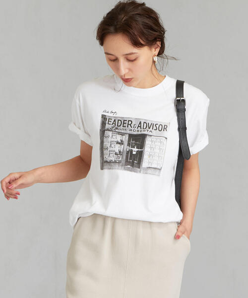 green label relaxing（グリーンレーベルリラクシング）の「SC ROBERTA BAYLEY ショートスリーブ Tシャツ（Tシャツ/カットソー・レディース・ホワイト/その他1/ブラック/その他2/ベージュ・FREE）」の5枚目の写真