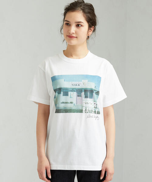 green label relaxing（グリーンレーベルリラクシング）の「SC ROBERTA BAYLEY ショートスリーブ Tシャツ（Tシャツ/カットソー・レディース・ホワイト/その他1/ブラック/その他2/ベージュ・FREE）」の7枚目の写真