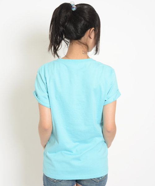 X-girl（エックスガール）の「VACATION S/S BIG TEE（Tシャツ/カットソー・レディース・ホワイト/ブラック/ピンク/ライトブルー・ONE SIZE）」の8枚目の写真