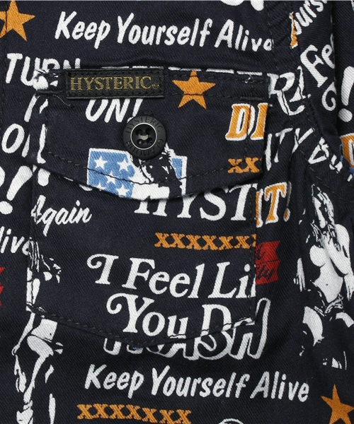 JOEY HYSTERIC（ジョーイヒステリック）の「POP ISSUE 総柄 フーデットSH（シャツ/ブラウス・キッズ・マルチ・SMALL/MEDIUM）」の4枚目の写真