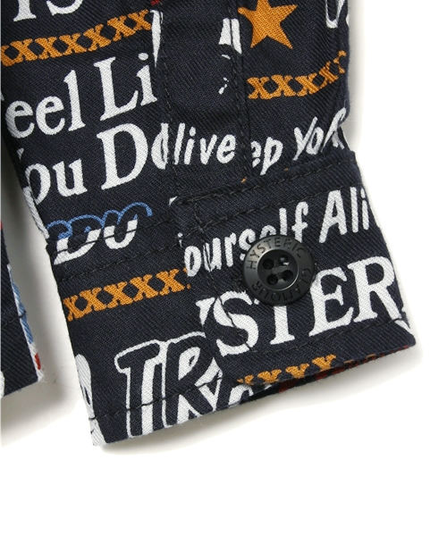 JOEY HYSTERIC（ジョーイヒステリック）の「POP ISSUE 総柄 フーデットSH（シャツ/ブラウス・キッズ・マルチ・SMALL/MEDIUM）」の5枚目の写真