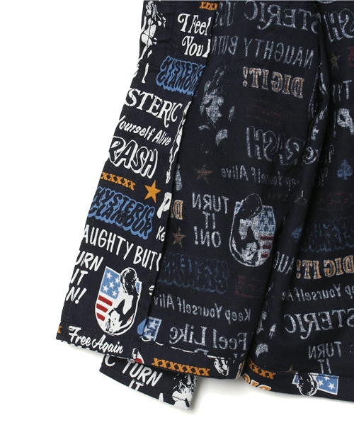 JOEY HYSTERIC（ジョーイヒステリック）の「POP ISSUE 総柄 フーデットSH（シャツ/ブラウス・キッズ・マルチ・SMALL/MEDIUM）」の8枚目の写真