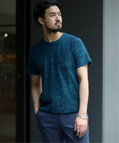 EDIFICE(エディフィス)の「ランダムパイル クルーネック TEE(Tシャツ/カットソー・メンズ・ホワイト/チャコールグレー/ネイビー/ブラウン/ブルー・SMALL/MEDIUM/LARGE/X-LARGE)」の5枚目の写真