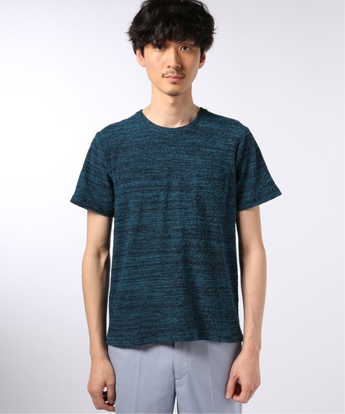 EDIFICE(エディフィス)の「ランダムパイル クルーネック TEE(Tシャツ/カットソー・メンズ・ホワイト/チャコールグレー/ネイビー/ブラウン/ブルー・SMALL/MEDIUM/LARGE/X-LARGE)」の7枚目の写真