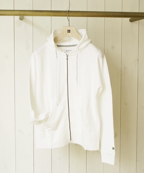 SHIPS for women（シップスフォーウィメン）の「SHIPS Days: ミニ ウラケ パーカー（パーカー・レディース・ホワイト/ブラック/グレー/ネイビー/ダークブルー・LARGE/SMALL/MEDIUM）」の2枚目の写真