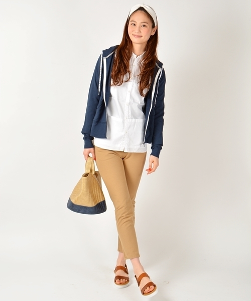 SHIPS for women（シップスフォーウィメン）の「SHIPS Days: ミニ ウラケ パーカー（パーカー・レディース・ホワイト/ブラック/グレー/ネイビー/ダークブルー・LARGE/SMALL/MEDIUM）」の19枚目の写真