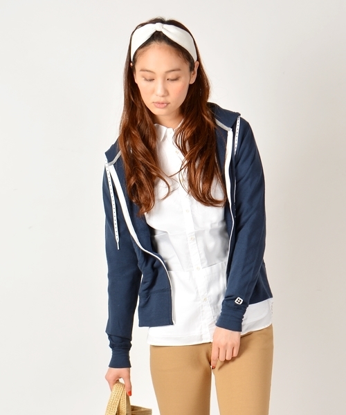 SHIPS for women（シップスフォーウィメン）の「SHIPS Days: ミニ ウラケ パーカー（パーカー・レディース・ホワイト/ブラック/グレー/ネイビー/ダークブルー・LARGE/SMALL/MEDIUM）」の21枚目の写真