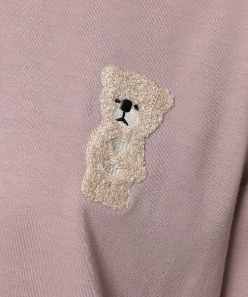 one after another NICE CLAUP（ワンアフターアナザーナイスクラップ）の「くまTシャツ（Tシャツ/カットソー・レディース・ブラウン/ベージュ・FREE）」の5枚目の写真