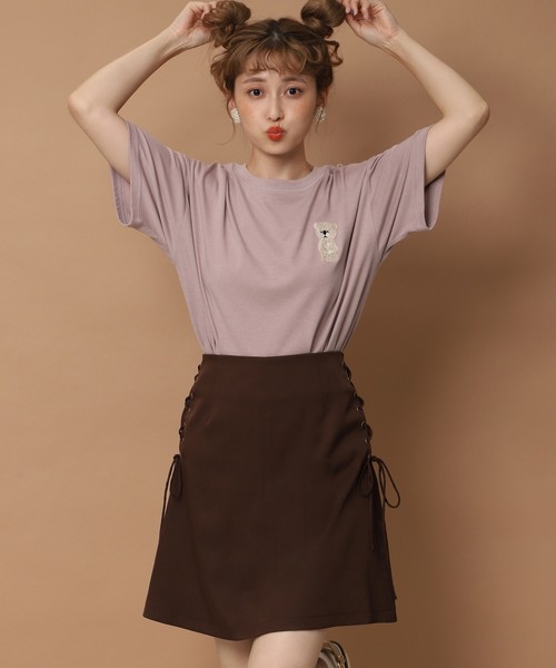 one after another NICE CLAUP（ワンアフターアナザーナイスクラップ）の「くまTシャツ（Tシャツ/カットソー・レディース・ブラウン/ベージュ・FREE）」の6枚目の写真