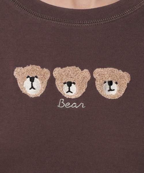one after another NICE CLAUP（ワンアフターアナザーナイスクラップ）の「くまTシャツ（Tシャツ/カットソー・レディース・ブラウン/ベージュ・FREE）」の10枚目の写真