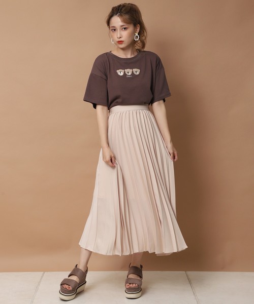 one after another NICE CLAUP（ワンアフターアナザーナイスクラップ）の「くまTシャツ（Tシャツ/カットソー・レディース・ブラウン/ベージュ・FREE）」の11枚目の写真