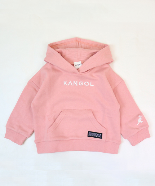 KANGOL（カンゴール）の「KANGOL/カンゴール ロゴパーカー（パーカー・キッズ・チャコールグレー/ホワイト/ベージュ/ピンク・80ｃｍ/90cm/95cm）」の4枚目の写真