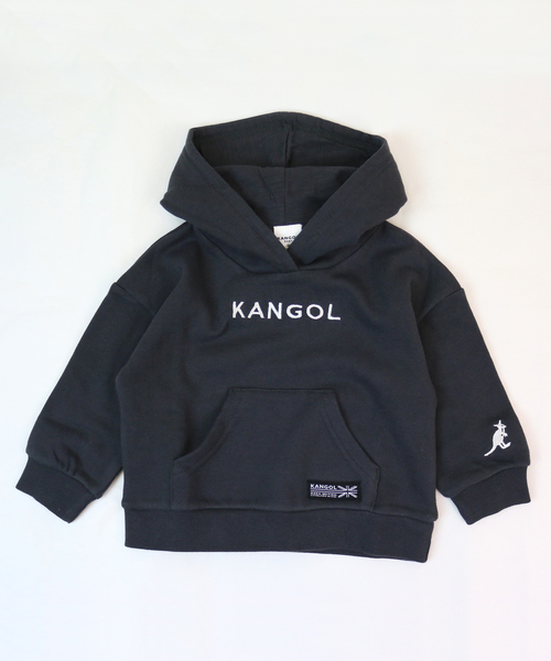 KANGOL（カンゴール）の「KANGOL/カンゴール ロゴパーカー（パーカー・キッズ・チャコールグレー/ホワイト/ベージュ/ピンク・80ｃｍ/90cm/95cm）」の2枚目の写真
