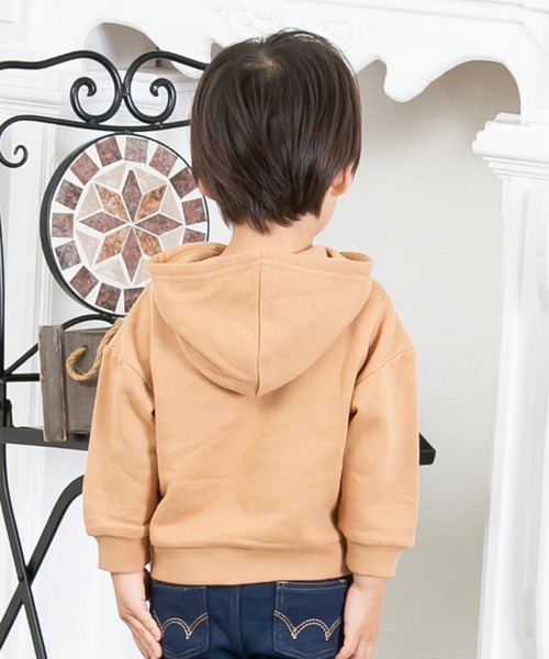 KANGOL（カンゴール）の「KANGOL/カンゴール ロゴパーカー（パーカー・キッズ・チャコールグレー/ホワイト/ベージュ/ピンク・80ｃｍ/90cm/95cm）」の8枚目の写真