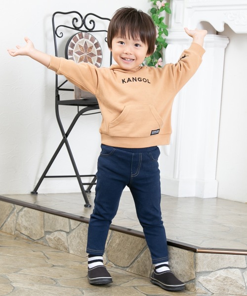 KANGOL（カンゴール）の「KANGOL/カンゴール ロゴパーカー（パーカー・キッズ・チャコールグレー/ホワイト/ベージュ/ピンク・80ｃｍ/90cm/95cm）」の9枚目の写真