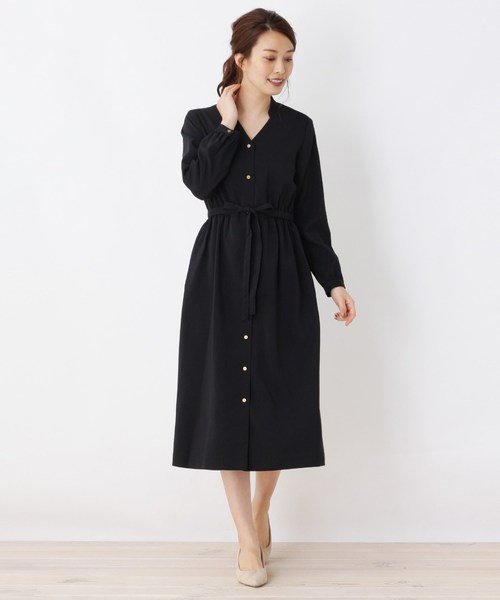 セール 洗える 42 Ll Web限定サイズ 前開きシャツワンピ ワンピース Opaque Clip オペークドットクリップ のファッション通販 Zozotown