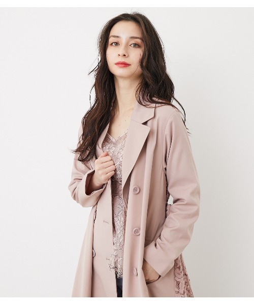 Rienda リエンダ のファッション ビッグカラーバックレーストレンチコート トレンチコート セール