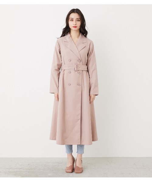 Rienda リエンダ のファッション ビッグカラーバックレーストレンチコート トレンチコート セール