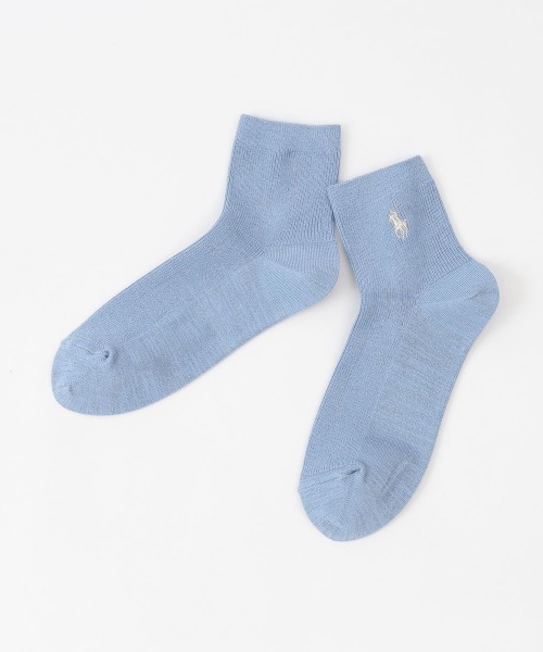 POLO RALPH LAUREN（ポロ ラルフ ローレン）の「POLO RALPH LAUREN レディース ワンポイント ラメ ショートソックス 03207228（ソックス/靴下・レディース・ベージュ/ネイビー/ブラック/オフホワイト/ライトグレー/ダークブルー/レッド系その他/ホワイト/ブラウン系その他/シルバーグレー/ブラック系その他/グレー系その他/パープル系その他/ダークネイビー/アイボリー/ブルー系その他・22-24cm）」の13枚目の写真