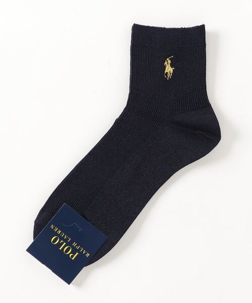 POLO RALPH LAUREN(ポロ ラルフ ローレン)の「POLO RALPH LAUREN レディース ワンポイント ラメ ショートソックス 03207228(ソックス/靴下・レディース・ベージュ/ネイビー/ブラック/オフホワイト/ライトグレー/ダークブルー/レッド系その他/ホワイト/ブラウン系その他/シルバーグレー/ブラック系その他/グレー系その他/パープル系その他/ダークネイビー/アイボリー・22-24cm)」の11枚目の写真