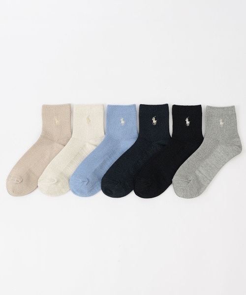POLO RALPH LAUREN(ポロ ラルフ ローレン)の「POLO RALPH LAUREN レディース ワンポイント ラメ ショートソックス 03207228(ソックス/靴下・レディース・ベージュ/ネイビー/ブラック/オフホワイト/ライトグレー/ダークブルー/レッド系その他/ホワイト/ブラウン系その他/シルバーグレー/ブラック系その他/グレー系その他/パープル系その他/ダークネイビー/アイボリー・22-24cm)」の19枚目の写真