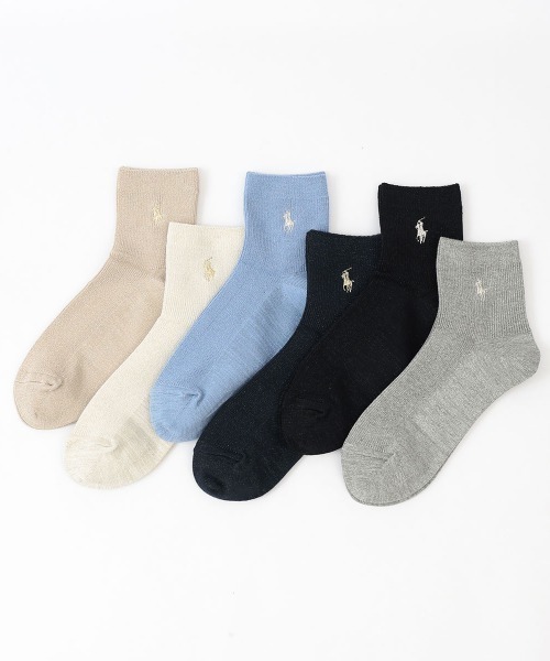 POLO RALPH LAUREN(ポロ ラルフ ローレン)の「POLO RALPH LAUREN レディース ワンポイント ラメ ショートソックス 03207228(ソックス/靴下・レディース・ベージュ/ネイビー/ブラック/オフホワイト/ライトグレー/ダークブルー/レッド系その他/ホワイト/ブラウン系その他/シルバーグレー/ブラック系その他/グレー系その他/パープル系その他/ダークネイビー/アイボリー・22-24cm)」の20枚目の写真