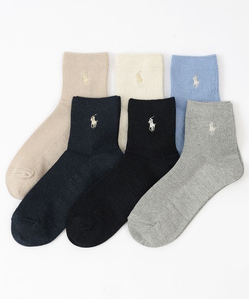 POLO RALPH LAUREN(ポロ ラルフ ローレン)の「POLO RALPH LAUREN レディース ワンポイント ラメ ショートソックス 03207228(ソックス/靴下・レディース・ベージュ/ネイビー/ブラック/オフホワイト/ライトグレー/ダークブルー/レッド系その他/ホワイト/ブラウン系その他/シルバーグレー/ブラック系その他/グレー系その他/パープル系その他/ダークネイビー/アイボリー・22-24cm)」の21枚目の写真