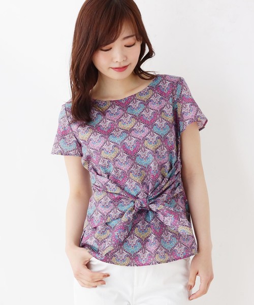 大きいサイズあり 13号 15号 リバティプリントフロント結びプルオーバー 732 400 01 をセール価格で購入できます Soup シャツ ブラウス Soup スープ のファッション セール Soup スープ のシャツ ブラウス リバティプリントフロント結びプル