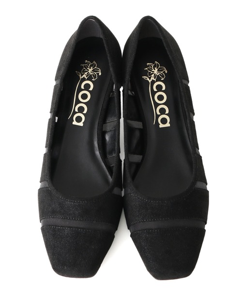 coca(ANDEX shoes product)(コカ)の「coca / コカ スクエアトゥ チュール ローヒール パンプス 120003(パンプス・レディース・ゴールド/ブラック/ネイビー・23.5cm/23.0cm/22.5cm/24.5cm/24.0cm/22.0cm)」の4枚目の写真