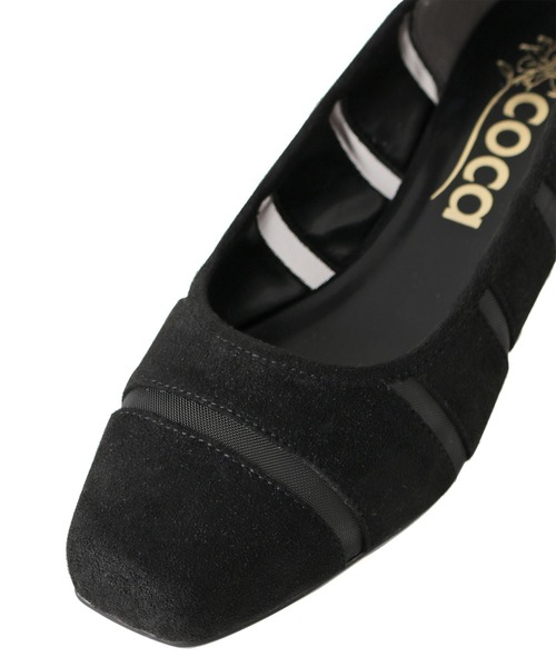 coca(ANDEX shoes product)(コカ)の「coca / コカ スクエアトゥ チュール ローヒール パンプス 120003(パンプス・レディース・ゴールド/ブラック/ネイビー・23.5cm/23.0cm/22.5cm/24.5cm/24.0cm/22.0cm)」の9枚目の写真