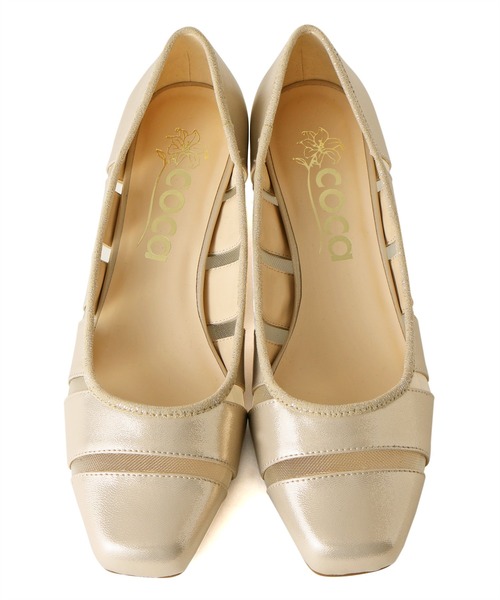 coca(ANDEX shoes product)(コカ)の「coca / コカ スクエアトゥ チュール ローヒール パンプス 120003(パンプス・レディース・ゴールド/ブラック/ネイビー・23.5cm/23.0cm/22.5cm/24.5cm/24.0cm/22.0cm)」の11枚目の写真
