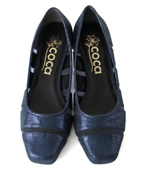 coca(ANDEX shoes product)(コカ)の「coca / コカ スクエアトゥ チュール ローヒール パンプス 120003(パンプス・レディース・ゴールド/ブラック/ネイビー・23.5cm/23.0cm/22.5cm/24.5cm/24.0cm/22.0cm)」の18枚目の写真