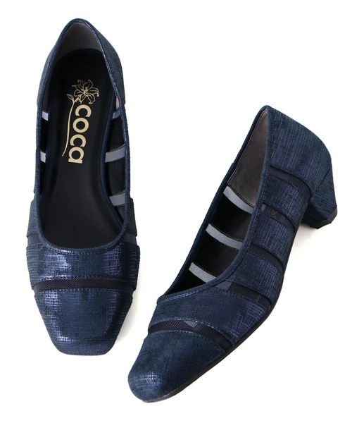 coca(ANDEX shoes product)(コカ)の「coca / コカ スクエアトゥ チュール ローヒール パンプス 120003(パンプス・レディース・ゴールド/ブラック/ネイビー・23.5cm/23.0cm/22.5cm/24.5cm/24.0cm/22.0cm)」の19枚目の写真