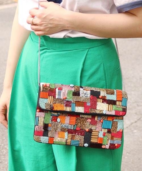 セール カラーブロッククラッチバッグ 結婚式 普段使い ショルダー チェーンバッグ クラッチバッグ Misto Accessories ミストアクセサリーズ のファッション通販 Zozotown