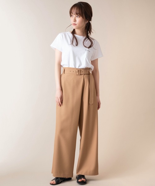 La SRIC（ラスリック）の「La SRIC/アシンメトリータックワイドパンツ（その他パンツ・レディース・ネイビー/ピンク/キャメル・FREE）」の7枚目の写真