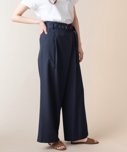 La SRIC（ラスリック）の「La SRIC/アシンメトリータックワイドパンツ（その他パンツ・レディース・ネイビー/ピンク/キャメル・FREE）」の12枚目の写真