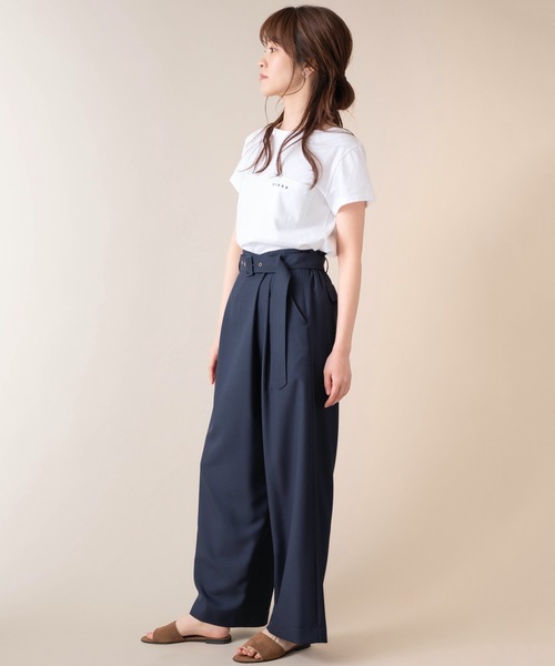 La SRIC（ラスリック）の「La SRIC/アシンメトリータックワイドパンツ（その他パンツ・レディース・ネイビー/ピンク/キャメル・FREE）」の15枚目の写真